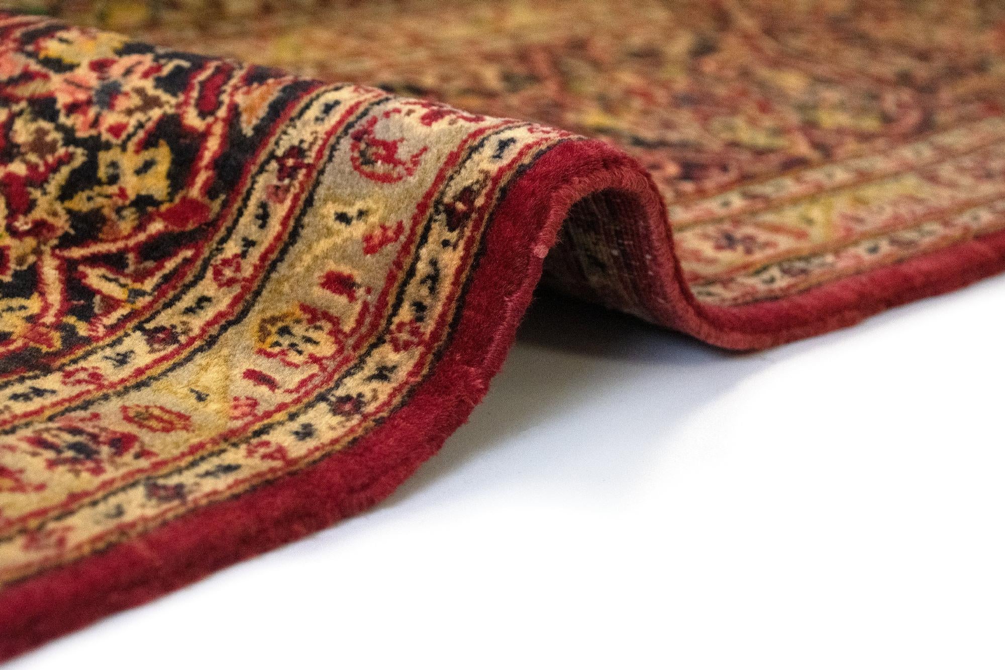 6' 8 x 9' 10 Hand Knotted Kashan Persian Wool Rug