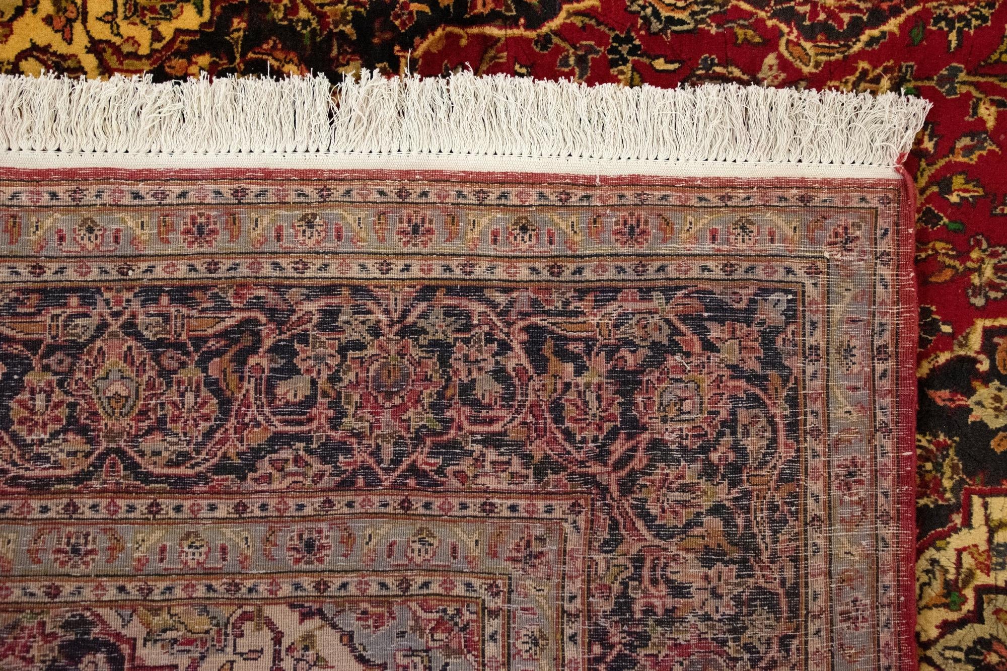 6' 8 x 9' 10 Hand Knotted Kashan Persian Wool Rug
