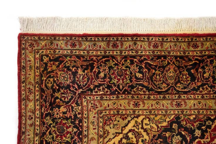 Detail image of 6' 8 x 9' 10 Hand Knotted Kashan Persian Wool Rug