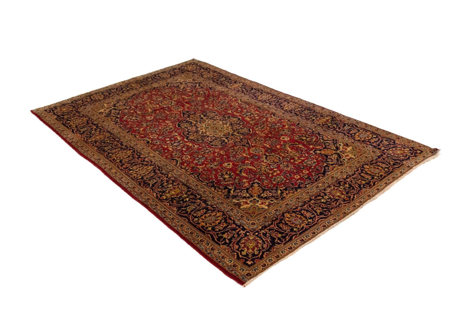 6' 6 x 9' 11 Kashan Wool Rug