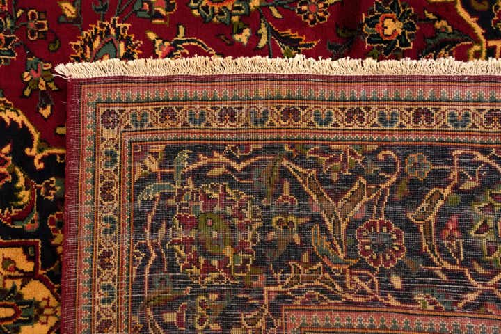 7' 10 x 12' Hand Knotted Kashan Persian Wool Rug