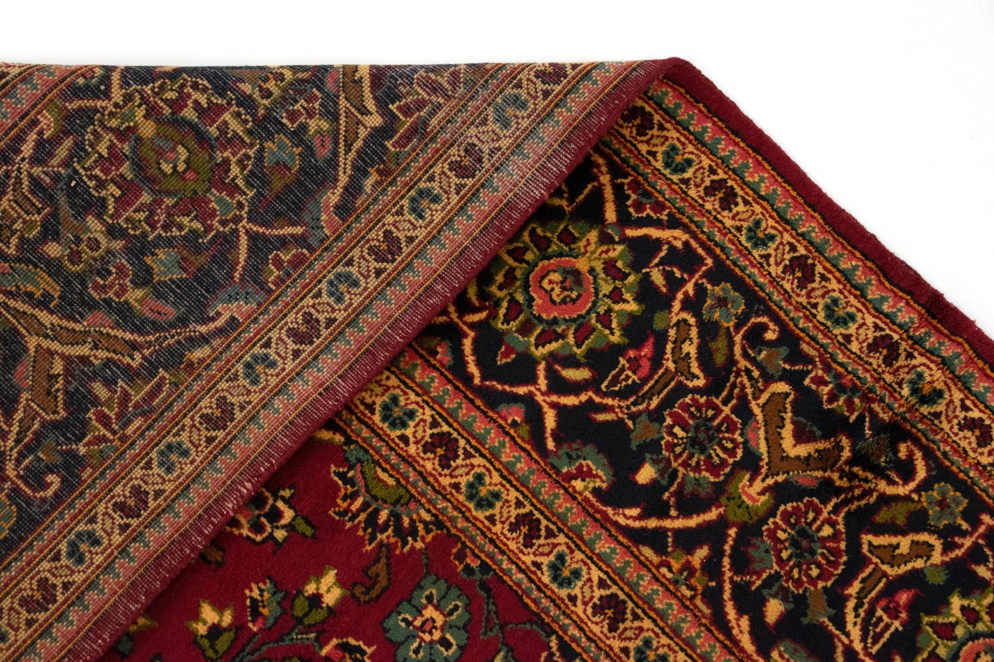 7' 10 x 12' Hand Knotted Kashan Persian Wool Rug