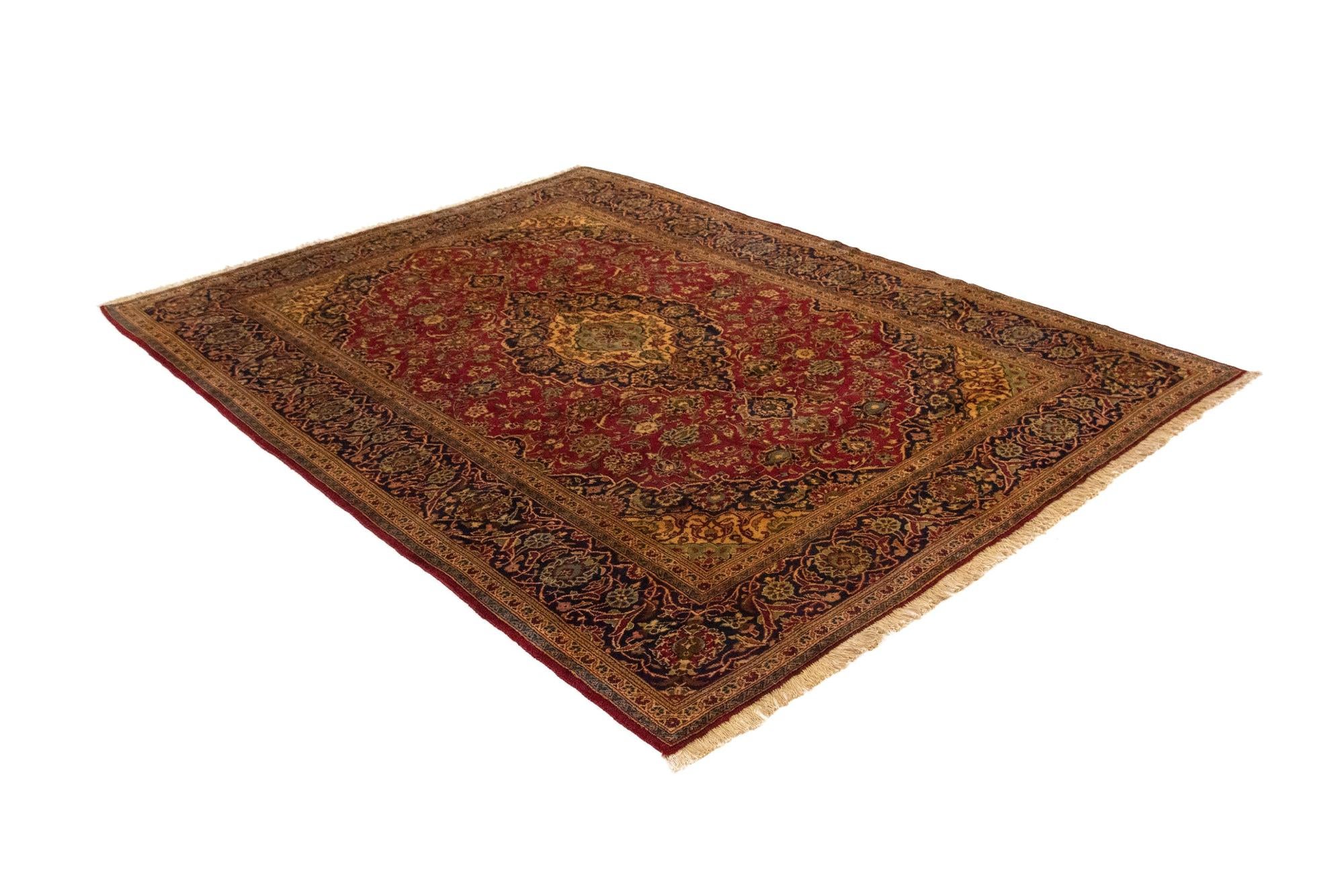 8' 3 x 11' 4 Hand Knotted Kashan Persian Rug