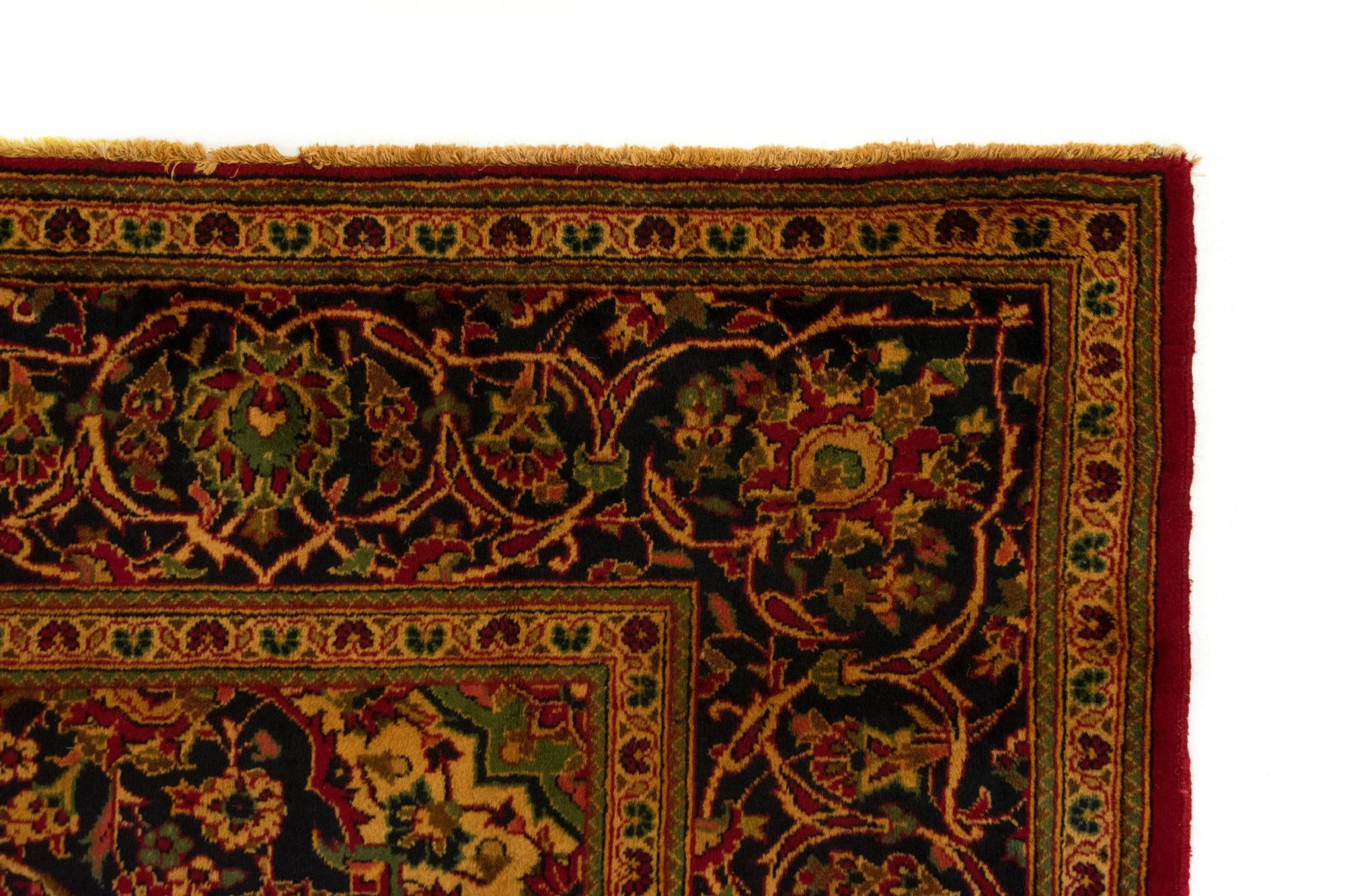 7' 10 x 11' 3 Hand Knotted Kashan Persian Rug