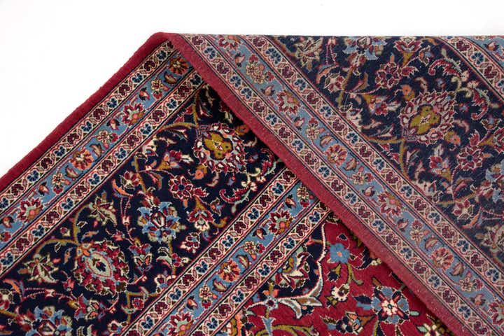 9' 9 x 13' 1 Hand Knotted Kashan Persian Wool Rug