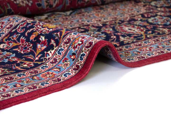 9' 9 x 13' 1 Hand Knotted Kashan Persian Wool Rug