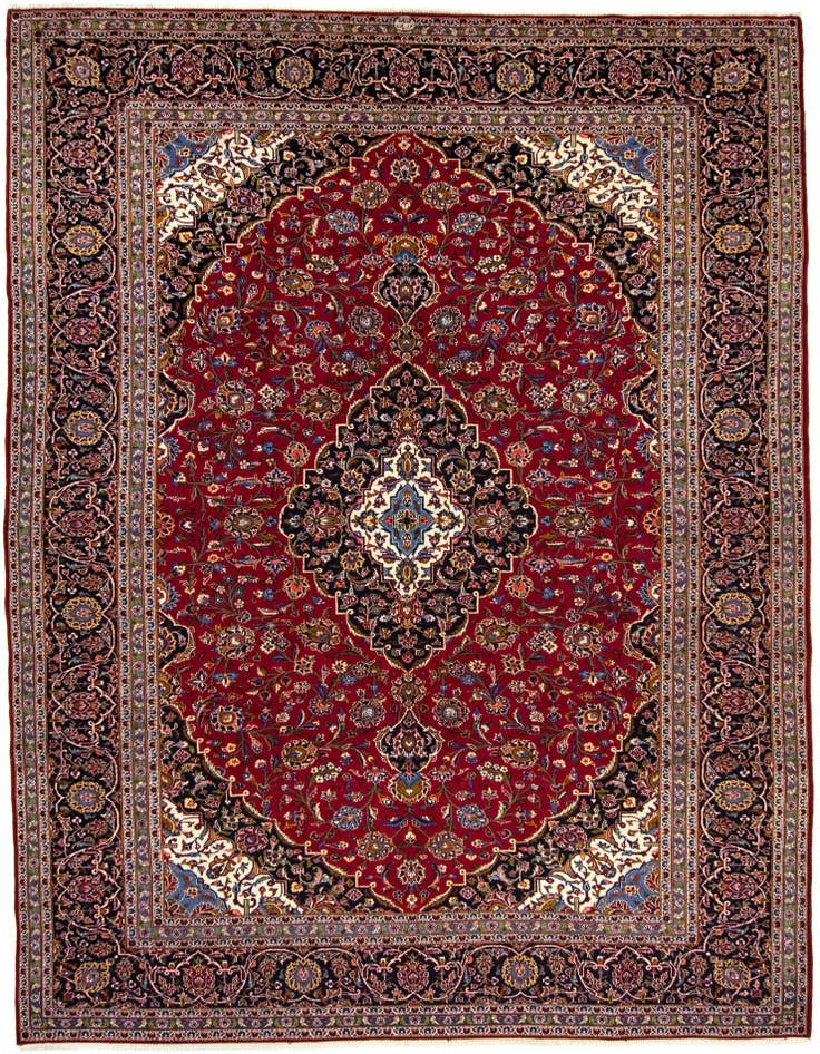 Detail image of 10' x 13' 6 Kashan Wool Rug