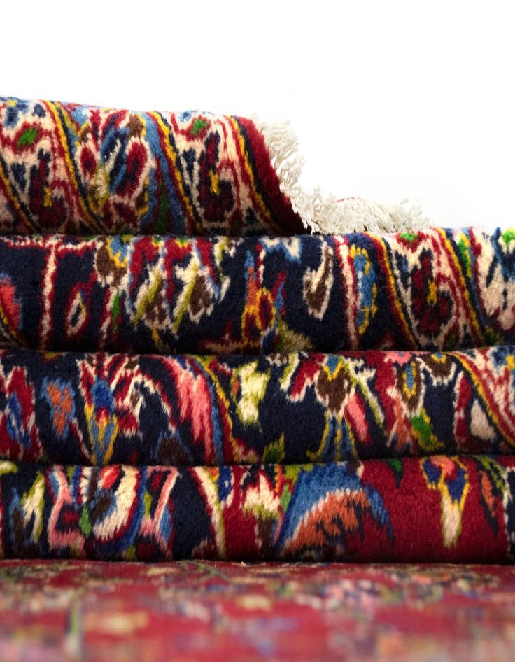 Detail image of 9' 10 x 13'  Hand Knotted Kashan Persian Wool Rug