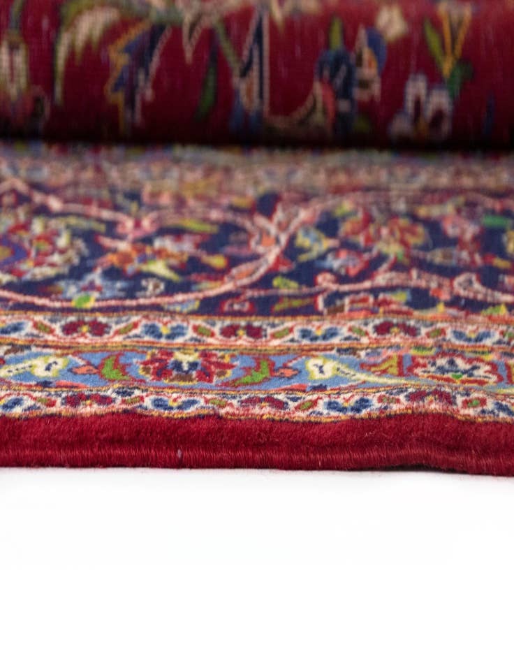 Detail image of 9' 10 x 13'  Hand Knotted Kashan Persian Wool Rug