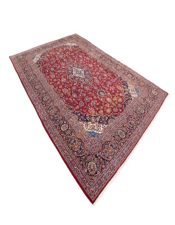 Detail image of 9' 9 x 14' 1  Hand Knotted Kashan Persian Wool Rug