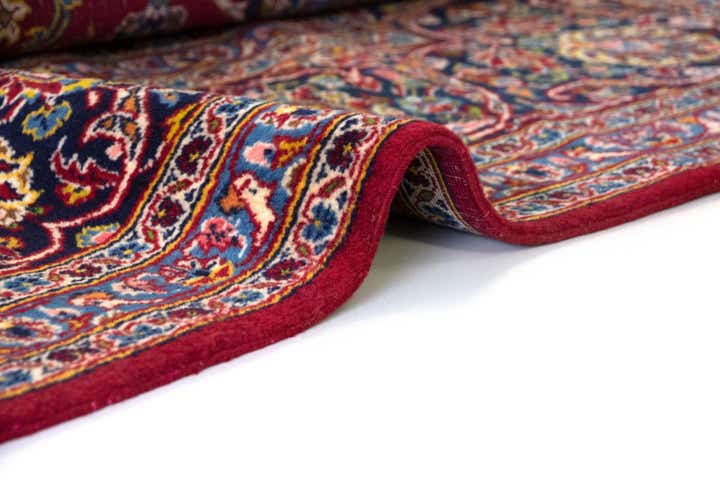 9' 9 x 14' 1 Hand Knotted Kashan Persian Wool Rug