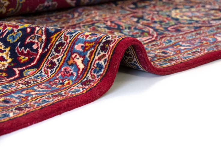 Detail image of 9' 9 x 14' 1 Hand Knotted Kashan Persian Wool Rug