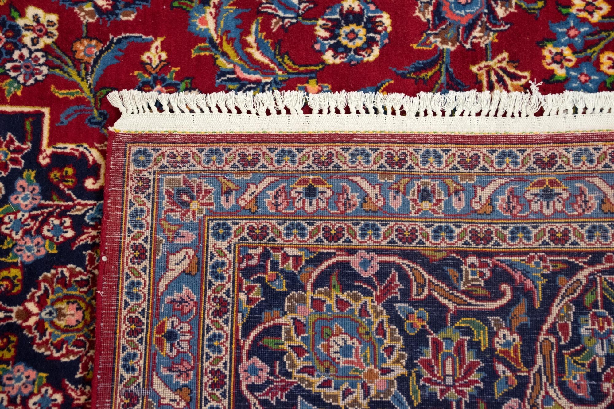 9' 9 x 14' 1 Hand Knotted Kashan Persian Wool Rug