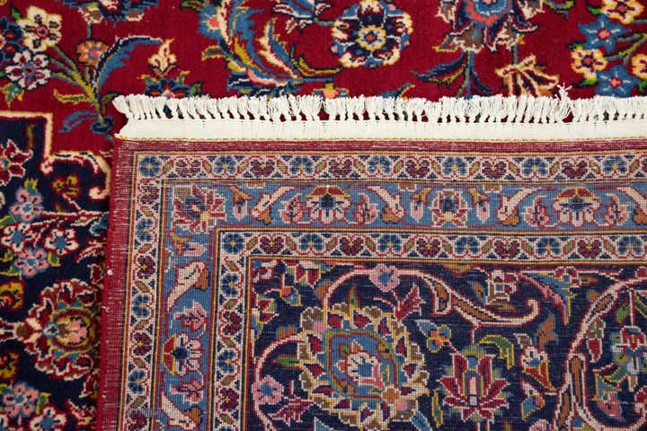 9' 9 x 14' 1 Hand Knotted Kashan Persian Wool Rug