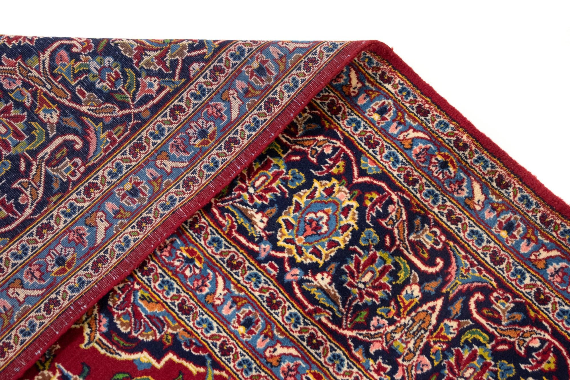 9' 9 x 14' 1 Hand Knotted Kashan Persian Wool Rug