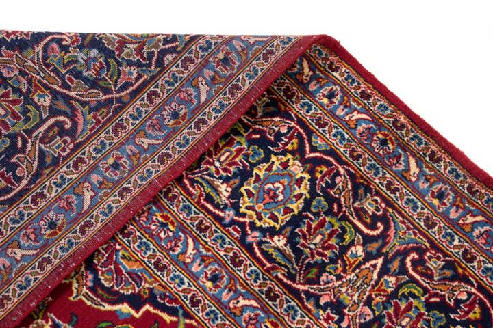 9' 9 x 14' 1 Hand Knotted Kashan Persian Wool Rug