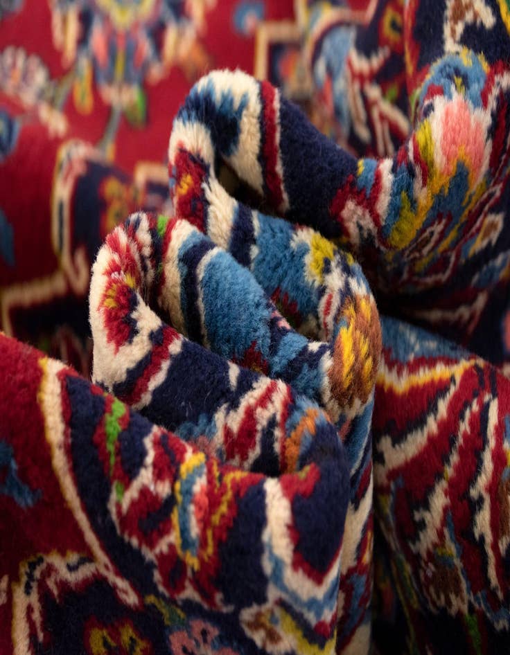 Detail image of 9' 9 x 14' 1  Hand Knotted Kashan Persian Wool Rug