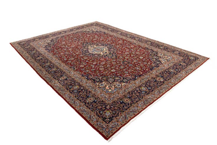 Detail image of 9' 10 x 13' 2 Hand Knotted Kashan Persian Rug