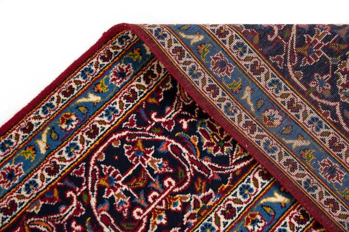 9' 10 x 13' 2 Hand Knotted Kashan Persian Wool Rug