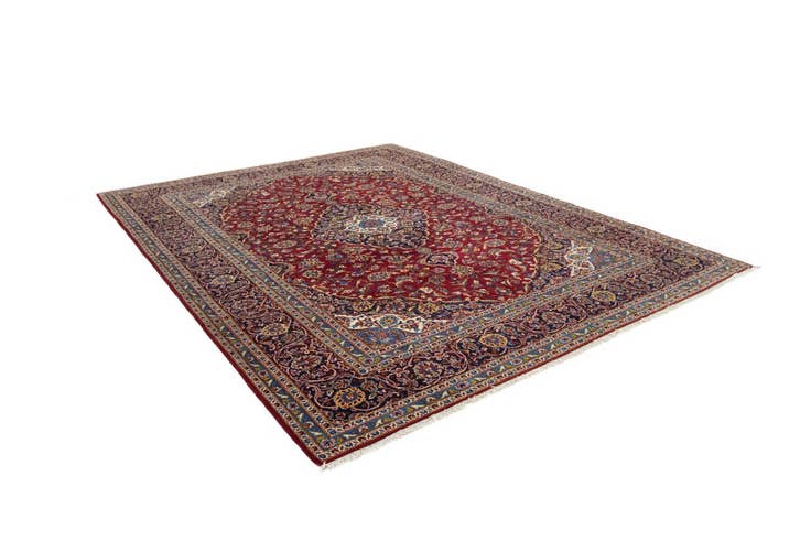 Detail image of 9' 10 x 13' 2 Hand Knotted Kashan Persian Wool Rug
