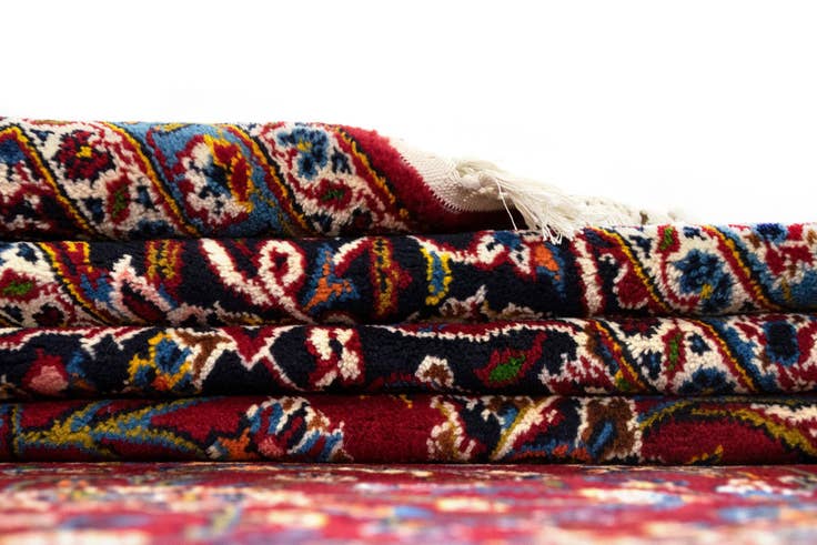 Detail image of 9' 10 x 13' 2 Hand Knotted Kashan Persian Wool Rug