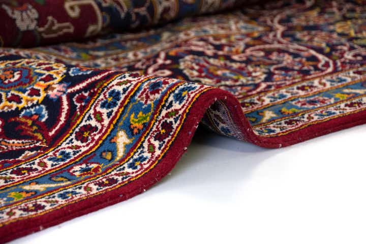 9' 10 x 13' 2 Hand Knotted Kashan Persian Wool Rug
