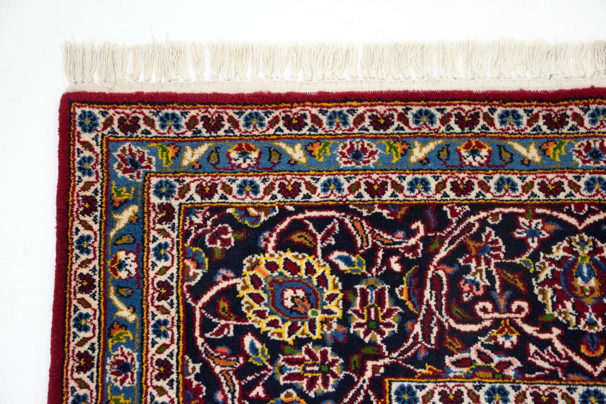 9' 10 x 13' 2 Hand Knotted Kashan Persian Wool Rug
