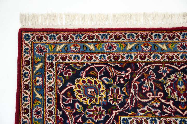 9' 10 x 13' 2 Hand Knotted Kashan Persian Wool Rug