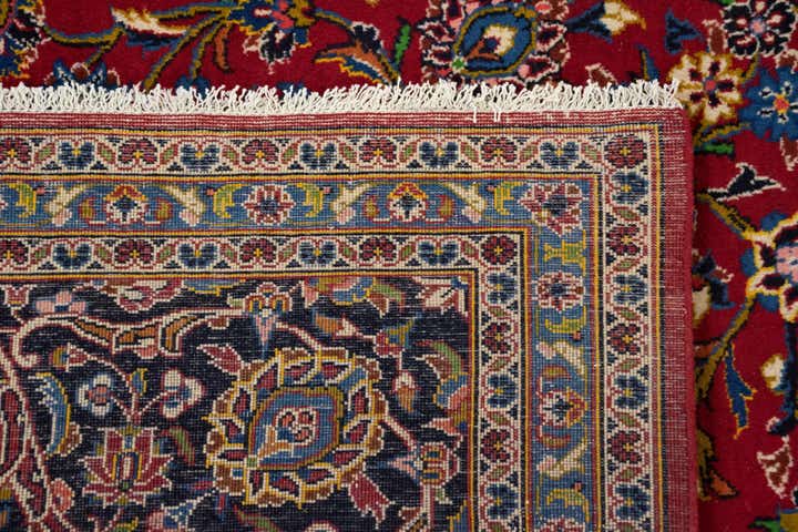 9' 10 x 13' 2 Hand Knotted Kashan Persian Wool Rug
