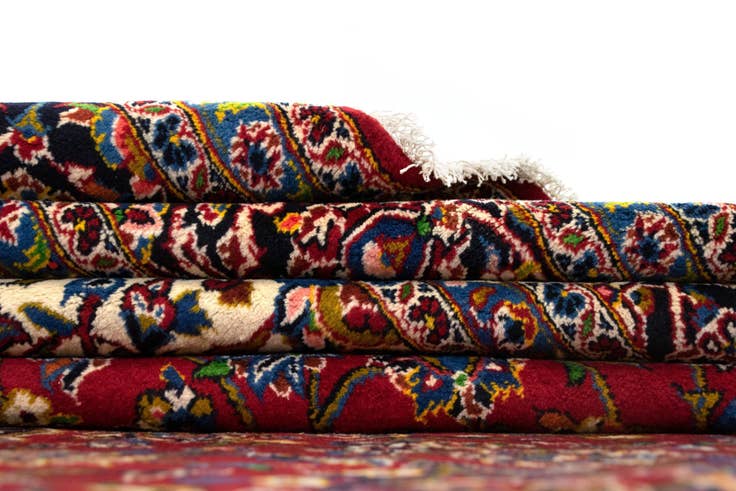 Detail image of 9' 10 x 13' 2 Hand Knotted Kashan Persian Wool Rug