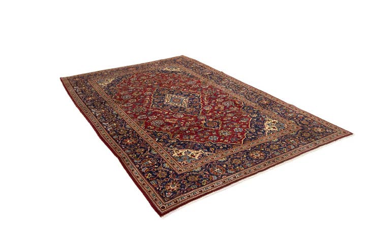 Detail image of 6' 5 x 10' 6 Hand Knotted Kashan Persian Wool Rug