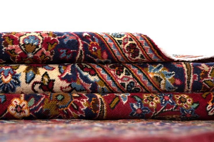 Detail image of 6' 5 x 10' 6 Hand Knotted Kashan Persian Wool Rug