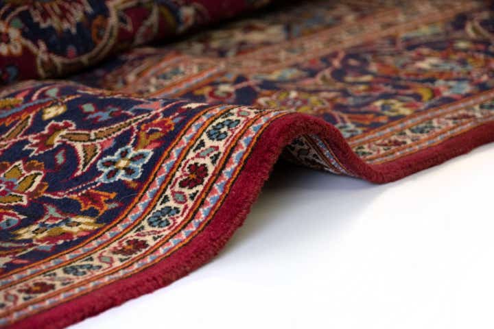 6' 5 x 10' 6 Hand Knotted Kashan Persian Wool Rug