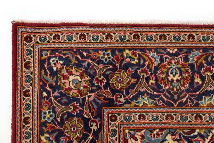 6' 5 x 10' 6 Hand Knotted Kashan Persian Wool Rug