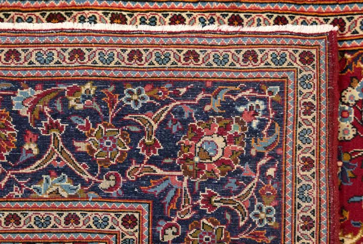 6' 5 x 10' 6 Hand Knotted Kashan Persian Wool Rug