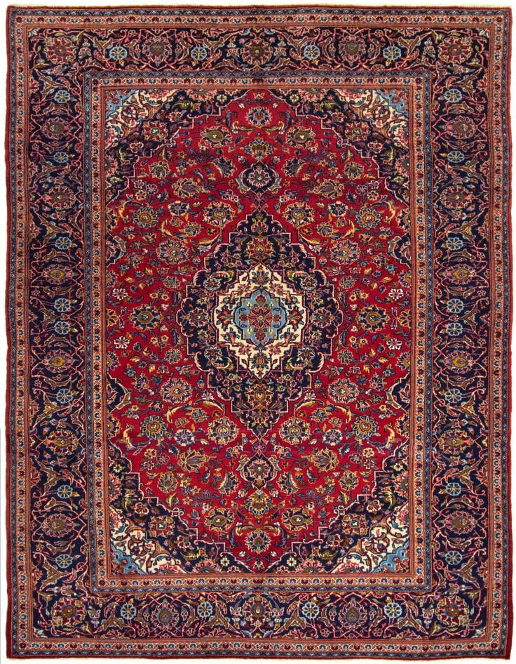 Detail image of 6' 6 x 9' 10 Kashan Wool Rug