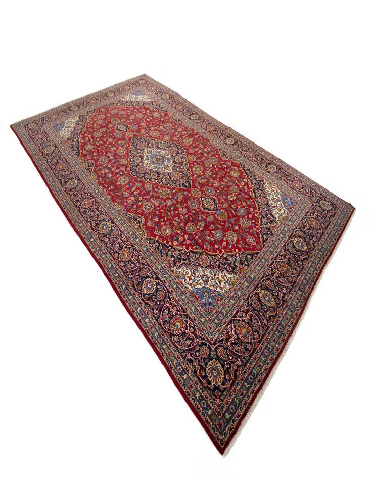 Detail image of 9' 11 x 15' 9  Hand Knotted Kashan Persian Rug