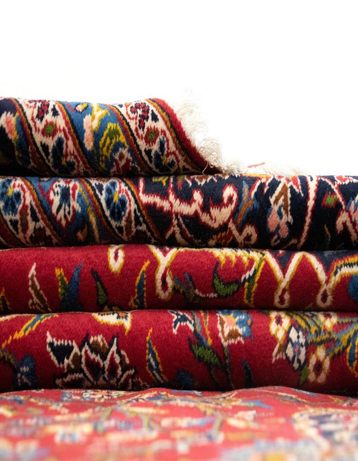 Detail image of 9' 11 x 15' 9  Hand Knotted Kashan Persian Rug