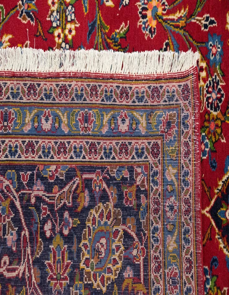 Detail image of 9' 11 x 15' 9  Hand Knotted Kashan Persian Rug