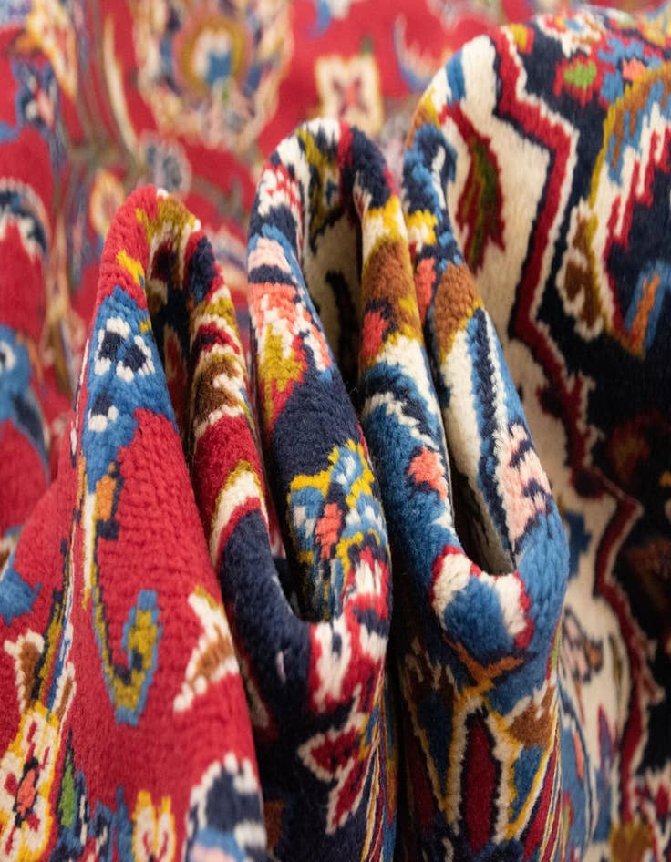 Detail image of 9' 11 x 15' 9  Hand Knotted Kashan Persian Rug