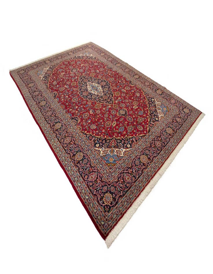 Detail image of 10' x 13' 10  Hand Knotted Kashan Persian Rug