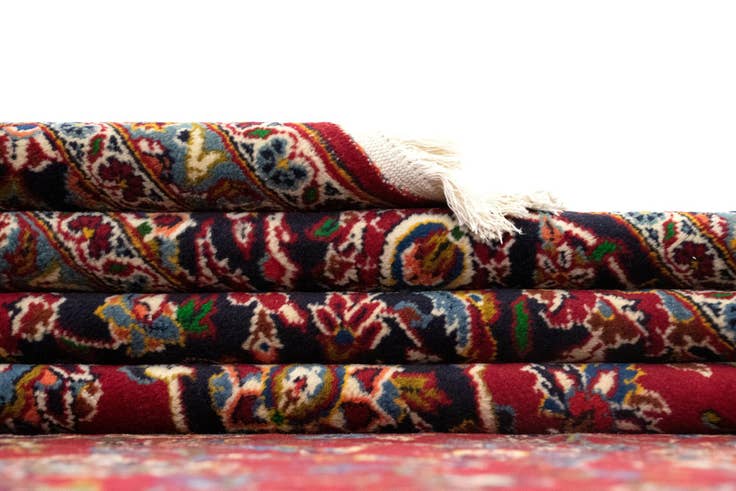Detail image of 10' x 13' 10 Hand Knotted Kashan Persian Rug