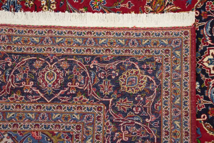 10' x 13' 10 Hand Knotted Kashan Persian Rug