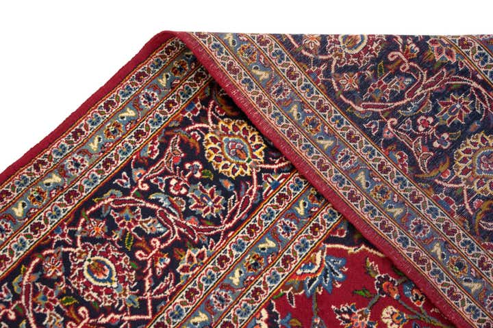 10' x 13' 10 Hand Knotted Kashan Persian Rug