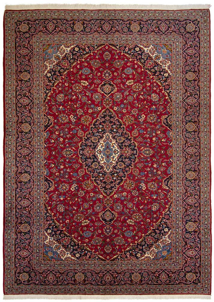 10' x 13' 10 Hand Knotted Kashan Persian Rug