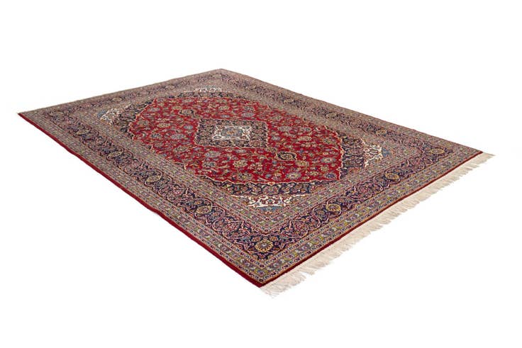 Detail image of 8' 3 x 11' 2 Hand Knotted Kashan Persian Rug