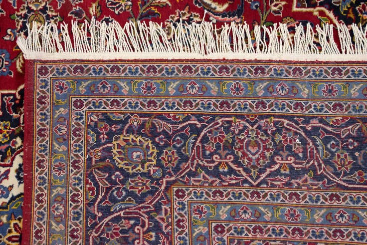 Detail image of 8' 3 x 11' 2 Hand Knotted Kashan Persian Rug
