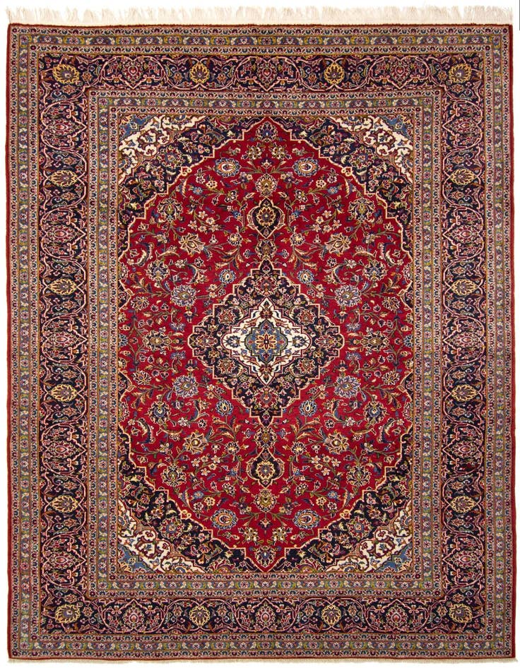 Detail image of 8' 3 x 11' 2 Hand Knotted Kashan Persian Rug