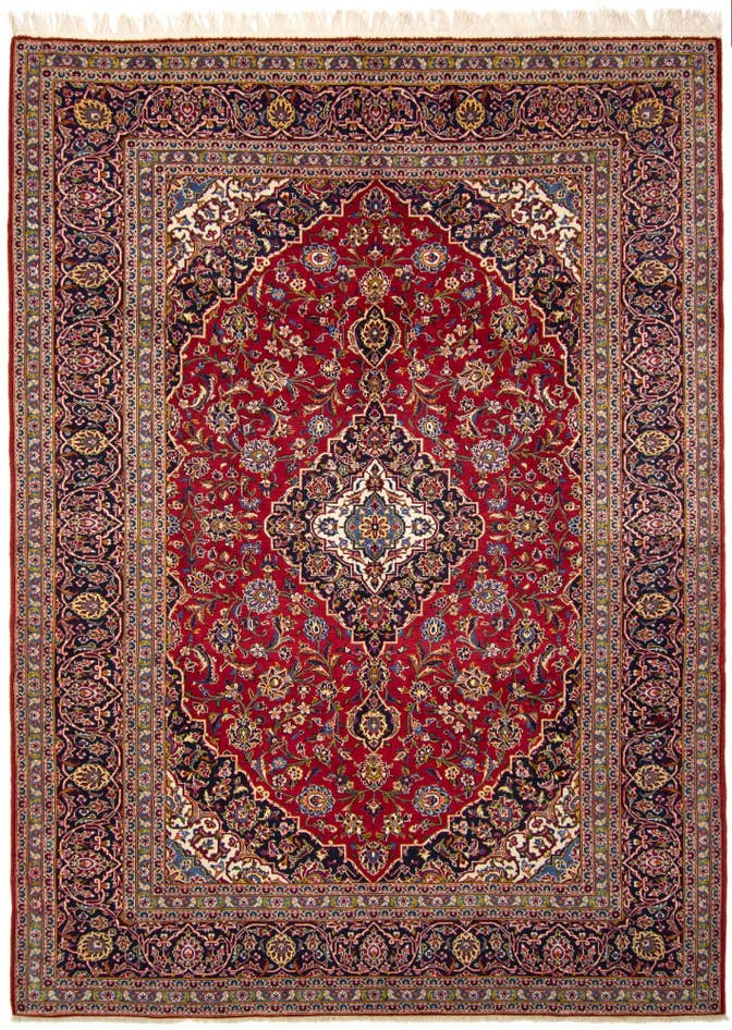 Detail image of 8' 3 x 11' 2 Hand Knotted Kashan Persian Rug
