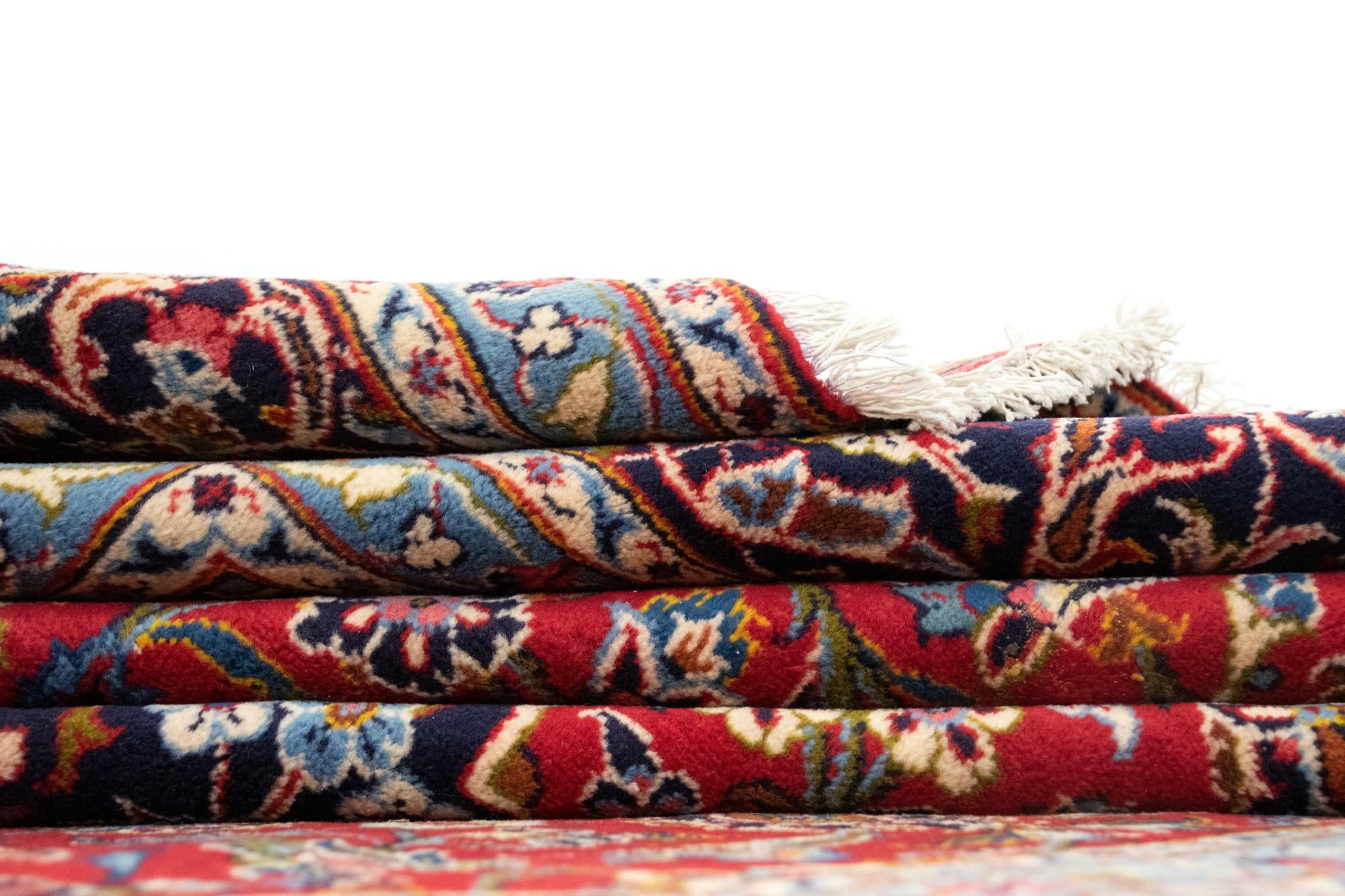8' x 11' 6 Hand Knotted Kashan Persian Rug